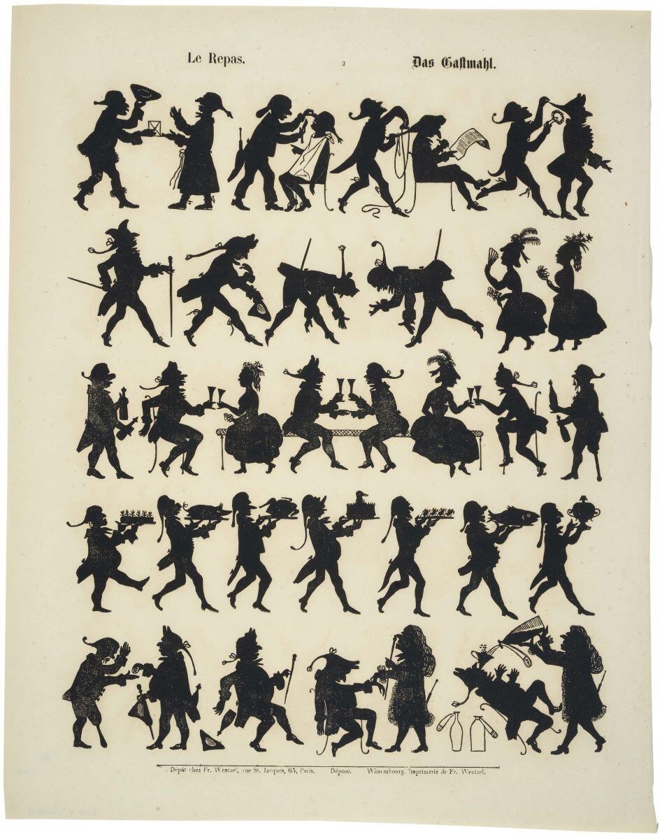 Le Repas. 2 Das Gastmahl (titre inscrit fr. all.), Jean Frédéric Wentzel, 1855-1869