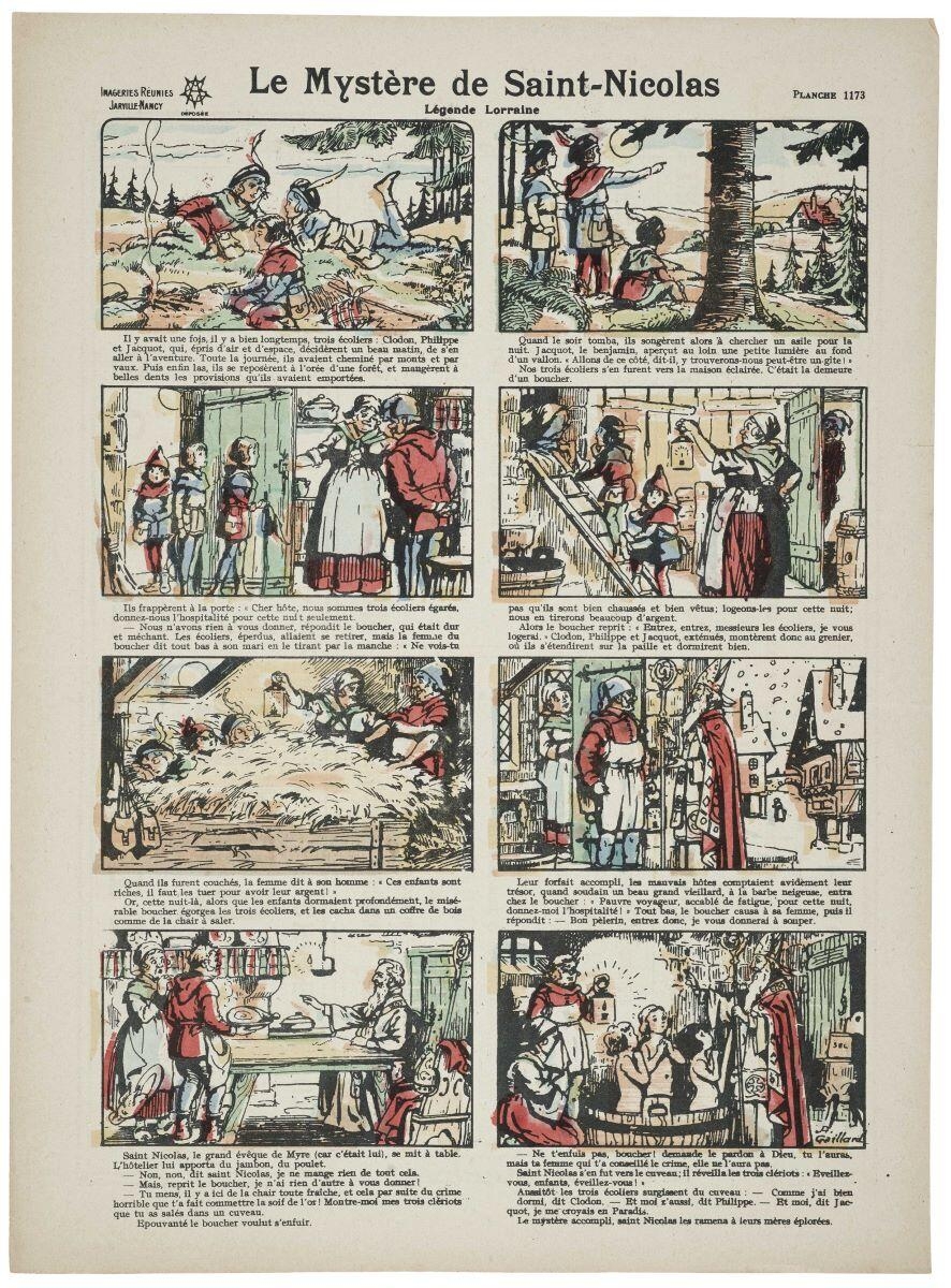 Le Mystère de Saint-Nicolas / Légende Lorraine / PLANCHE 1173 (titre inscrit), Alban Gaillard, 1919 après