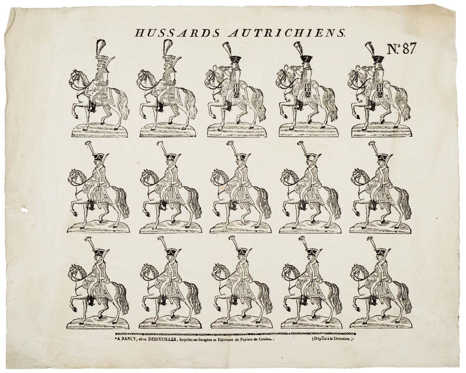 HUSSARDS AUTRICHIENS. N°.87 (titre inscrit)_0