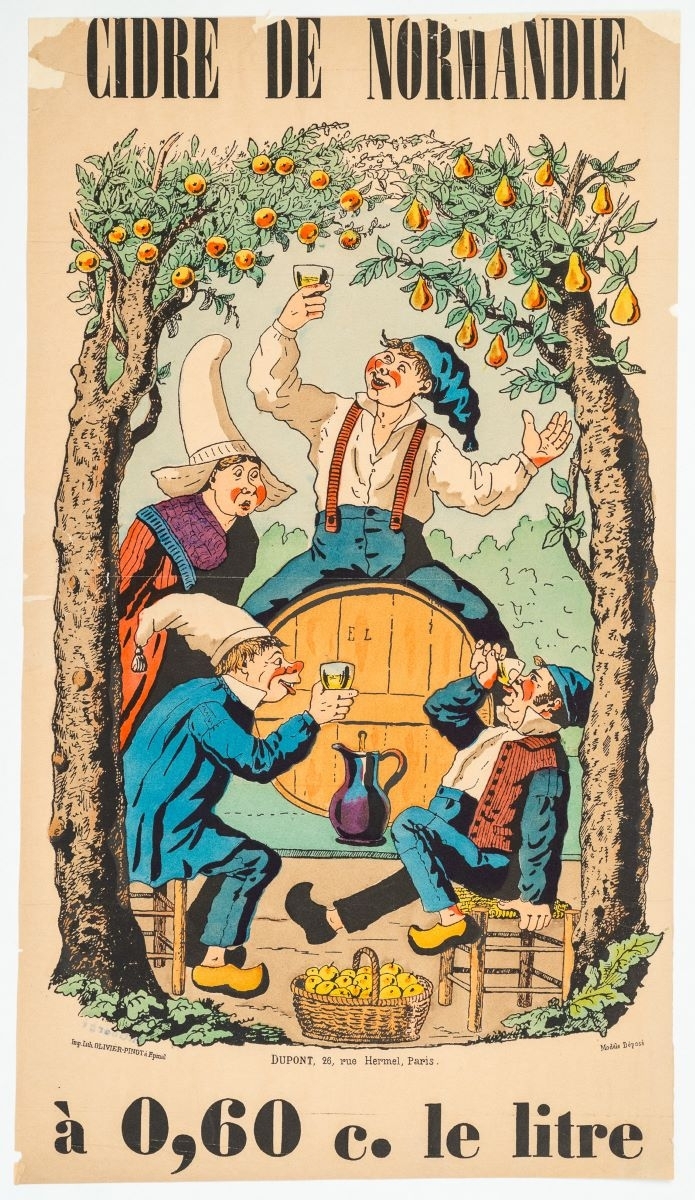 CIDRE DE NORMANDIE / à 0,60 c. le litre (titre inscrit), Olivier-Pinot, 1875-1888