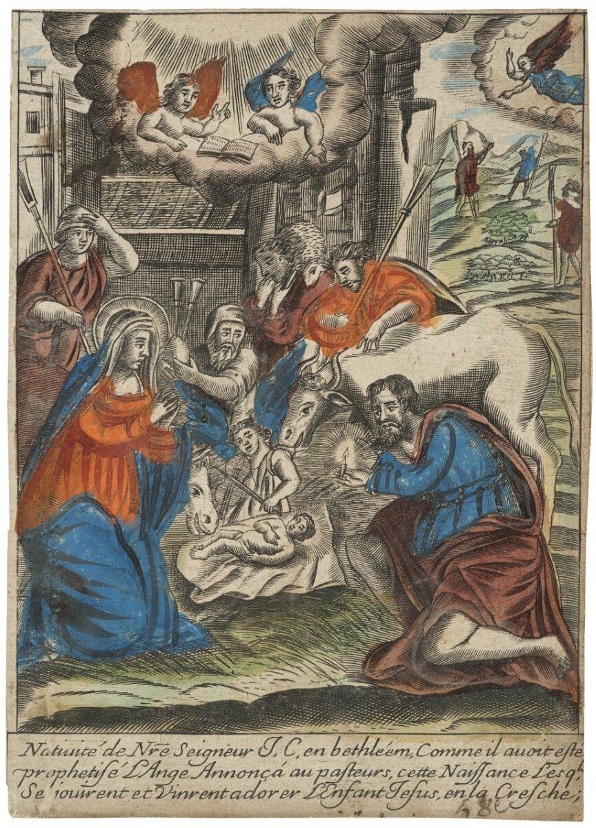 Nativité, l'Adoration des bergers (titre factice), Pierre Bertrand, 1650 vers