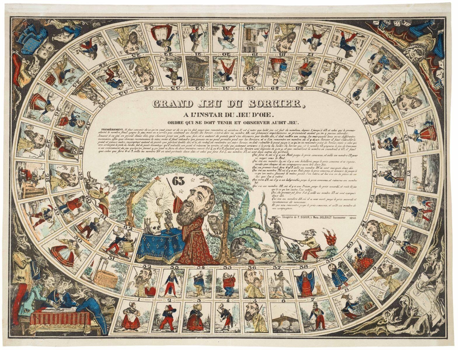 GRAND JEU DU SORCIER, / A L'INSTAR DU JEU D'OIE. (titre inscrit)_0