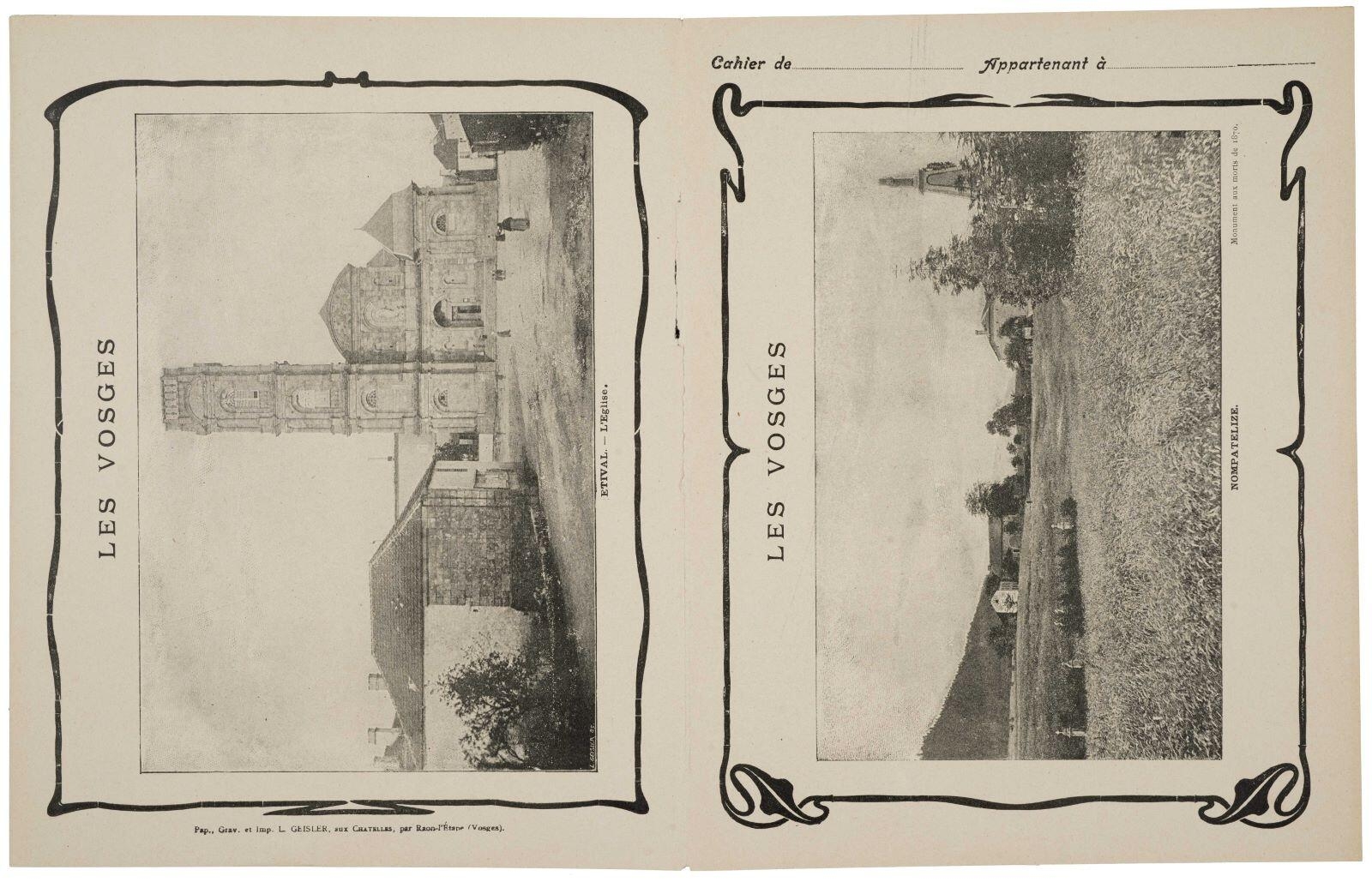 LES VOSGES / ETIVAL. - L'Eglise. / NOMPATELIZE. (titre inscrit), Louis Geisler, 1886-1914