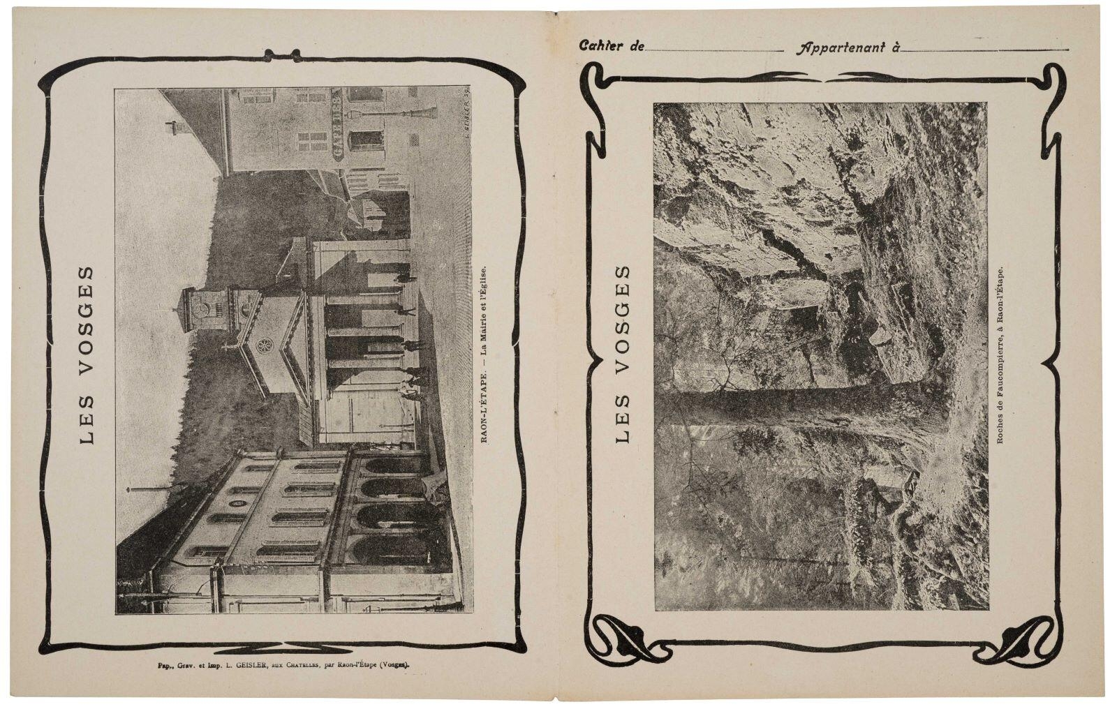 LES VOSGES / France, Raon-l'Étape. - La Mairie et l'Église. / Roches de Faucompierre, à Raon-l'Étape. (titre inscrit)_0