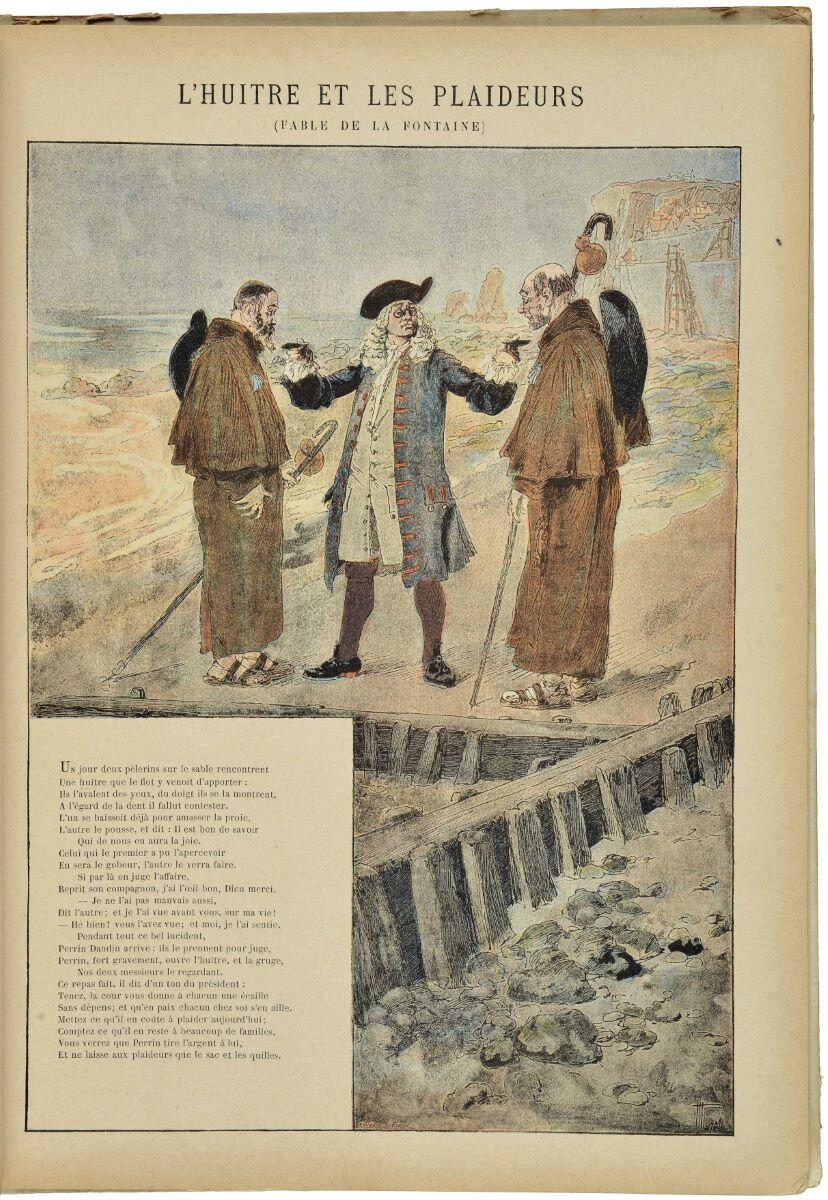 L'HUITRE ET LES PLAIDEURS / (FABLE DE LA FONTAINE) (titre inscrit)_0