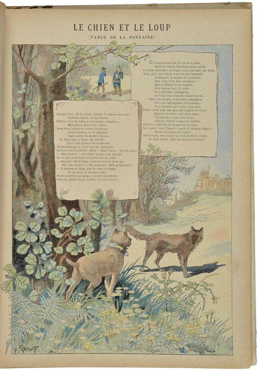 LE CHIEN ET LE LOUP / (FABLE DE LA FONTAINE) (titre inscrit)_0