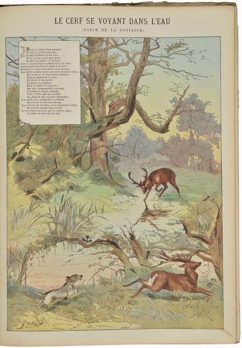 LE CERF SE VOYANT DANS L’EAU (FABLE DE LA FONTAINE) (titre inscrit)_0