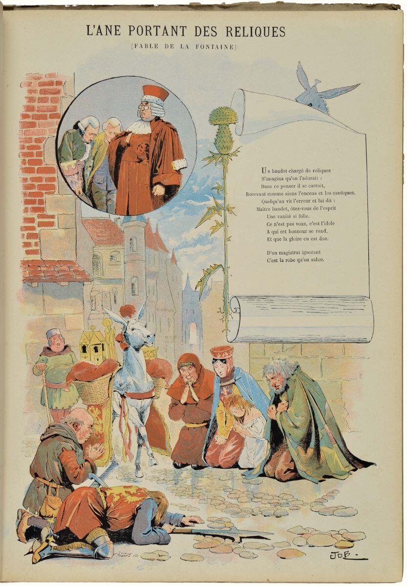 L'ANE PORTANT DES RELIQUES / (FABLE DE LA FONTAINE) (titre inscrit)_0
