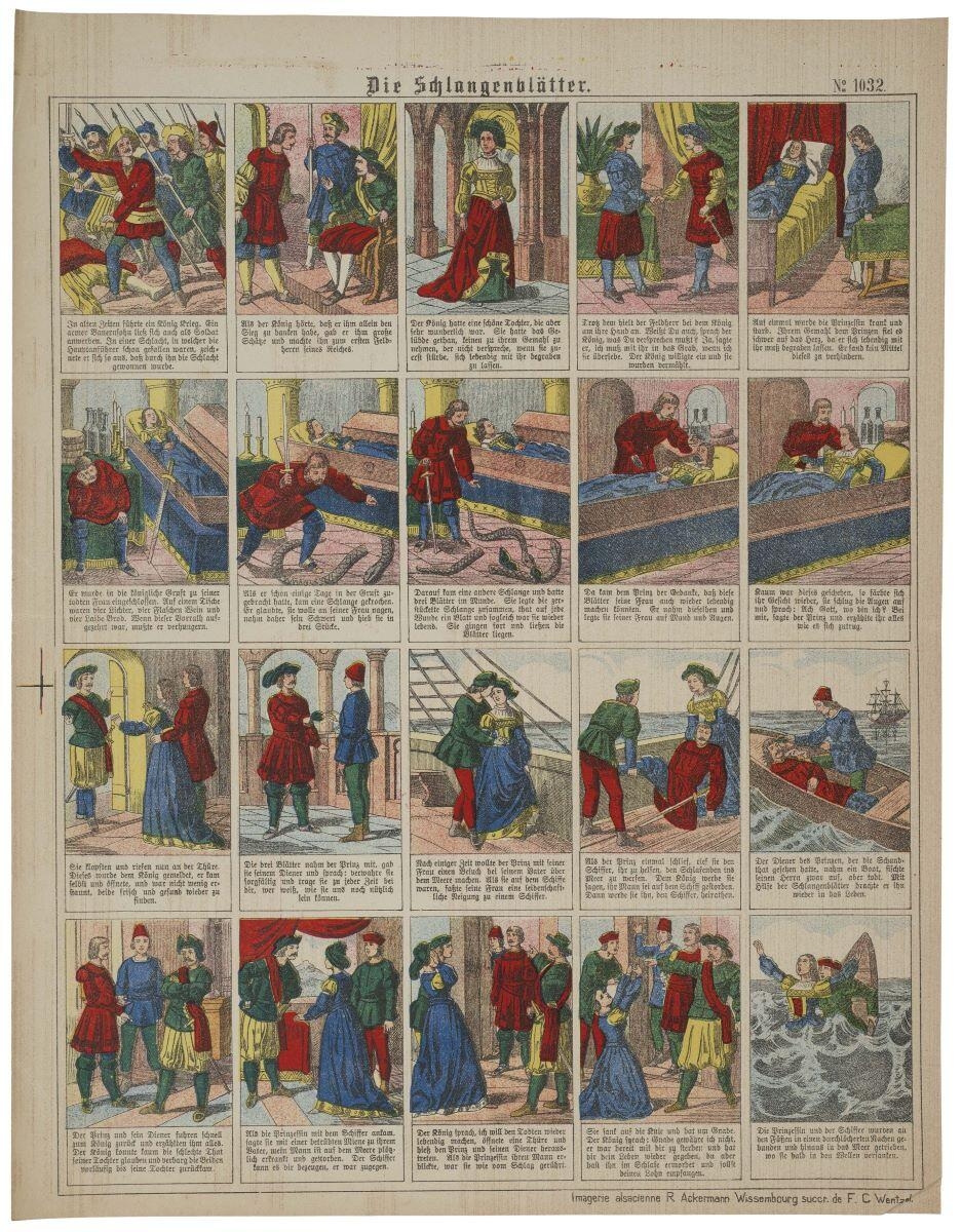 Die Schlangenblätter. N°= 1032. (titre inscrit all.), René Ackermann, 1906-1955