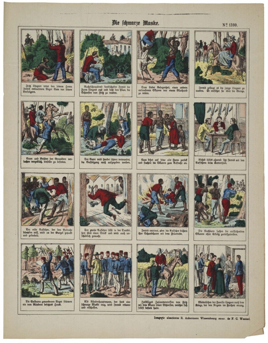 Die schwarze Maske N°=1390. (titre inscrit all.) ; le masque noir (titre factice), René Ackermann, 1906-1955