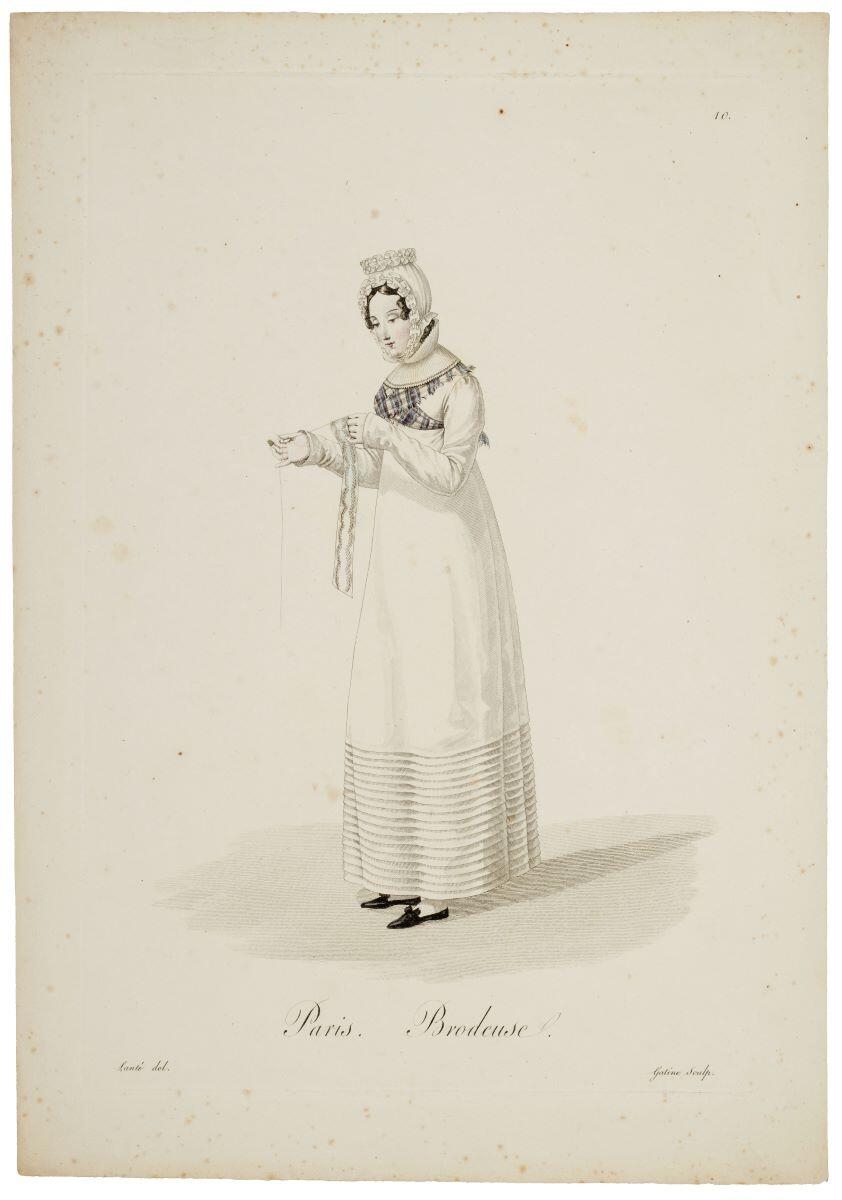 Paris. Brodeuse. 10. (titre inscrit), Louis-Marie Lanté, 1824 édité en,1825