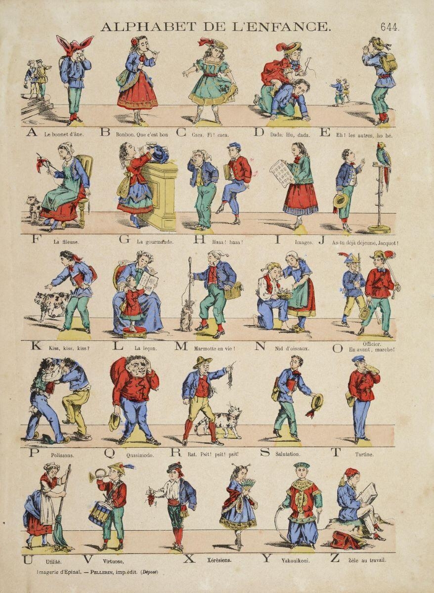 ALPHABET DE L'ENFANCE. 644. (titre inscrit), Pellerin, 1884-1890
