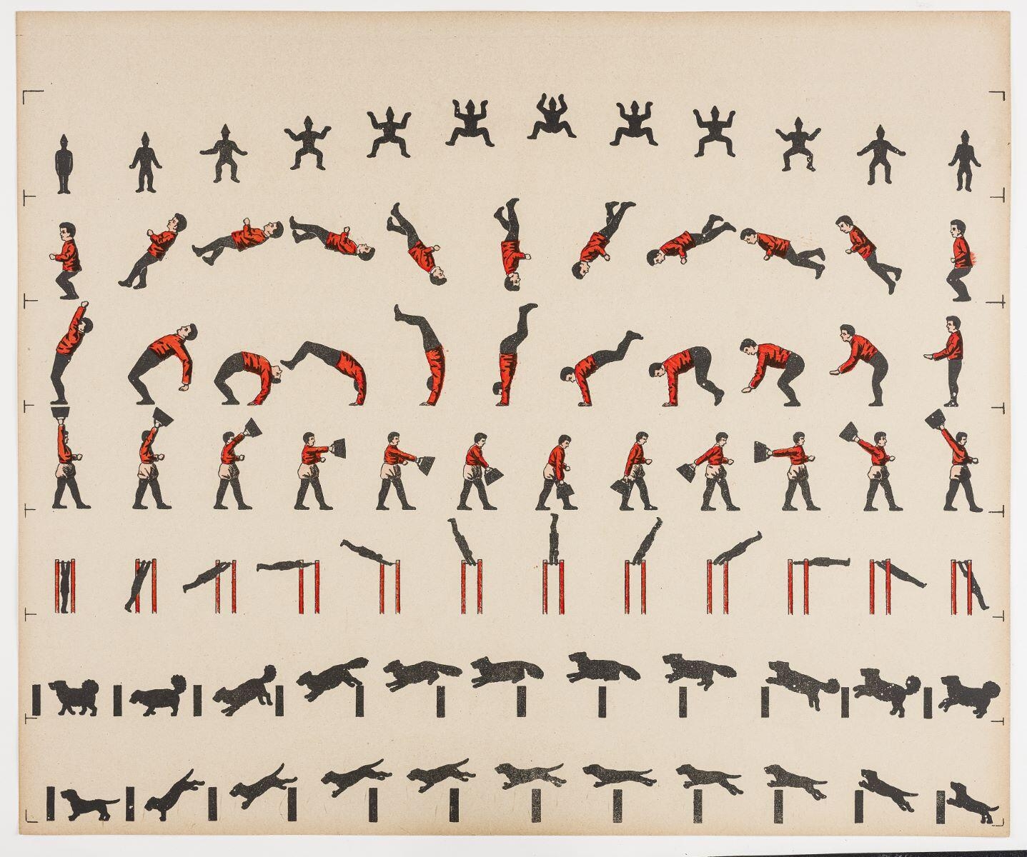 7 scènes animées pour zootrope (titre factice), Charles successeurs Burckardt, 1888-1906