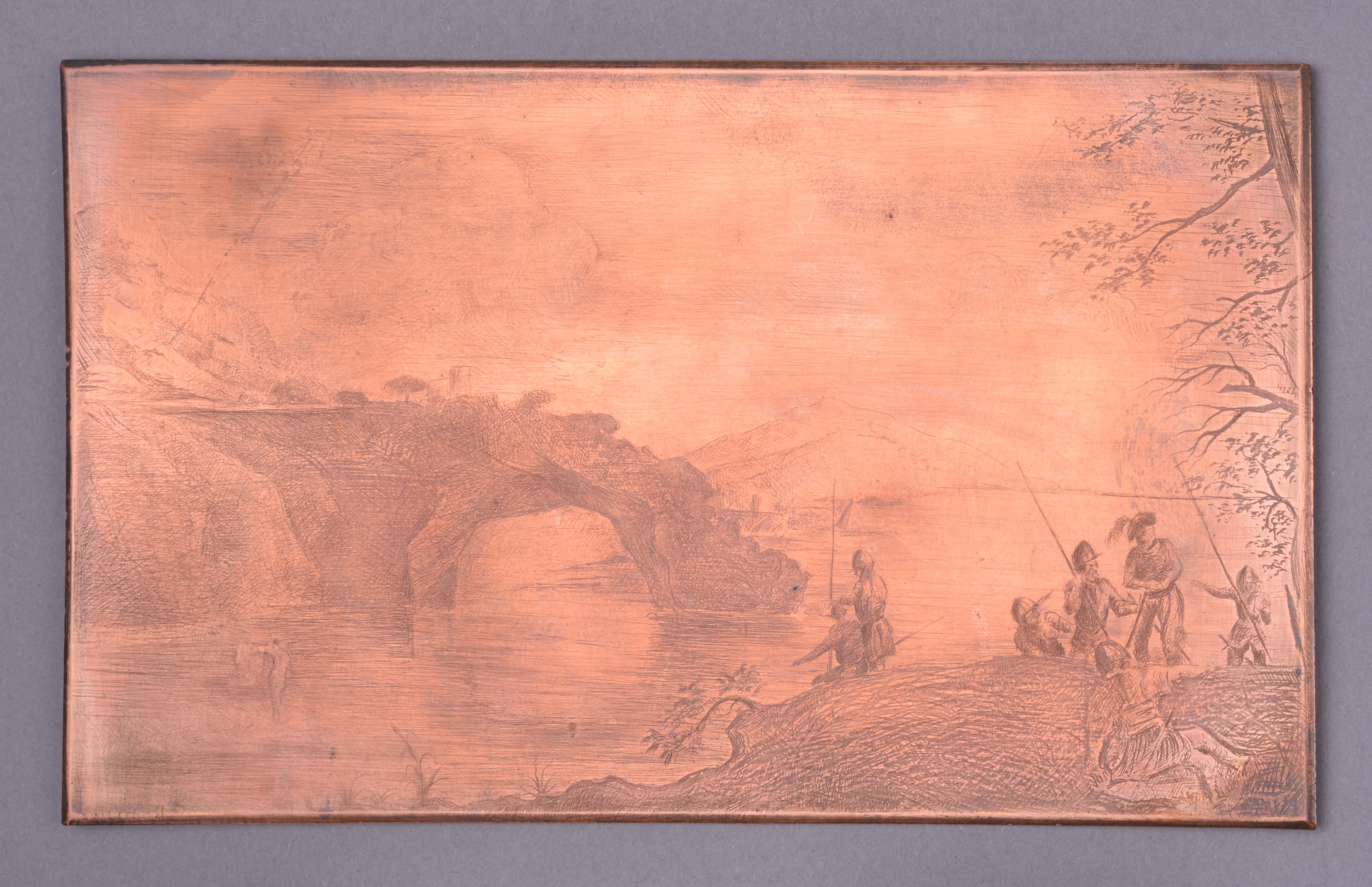 Paysage avec des soldats, Charles François Friry, 1862 vers,1871