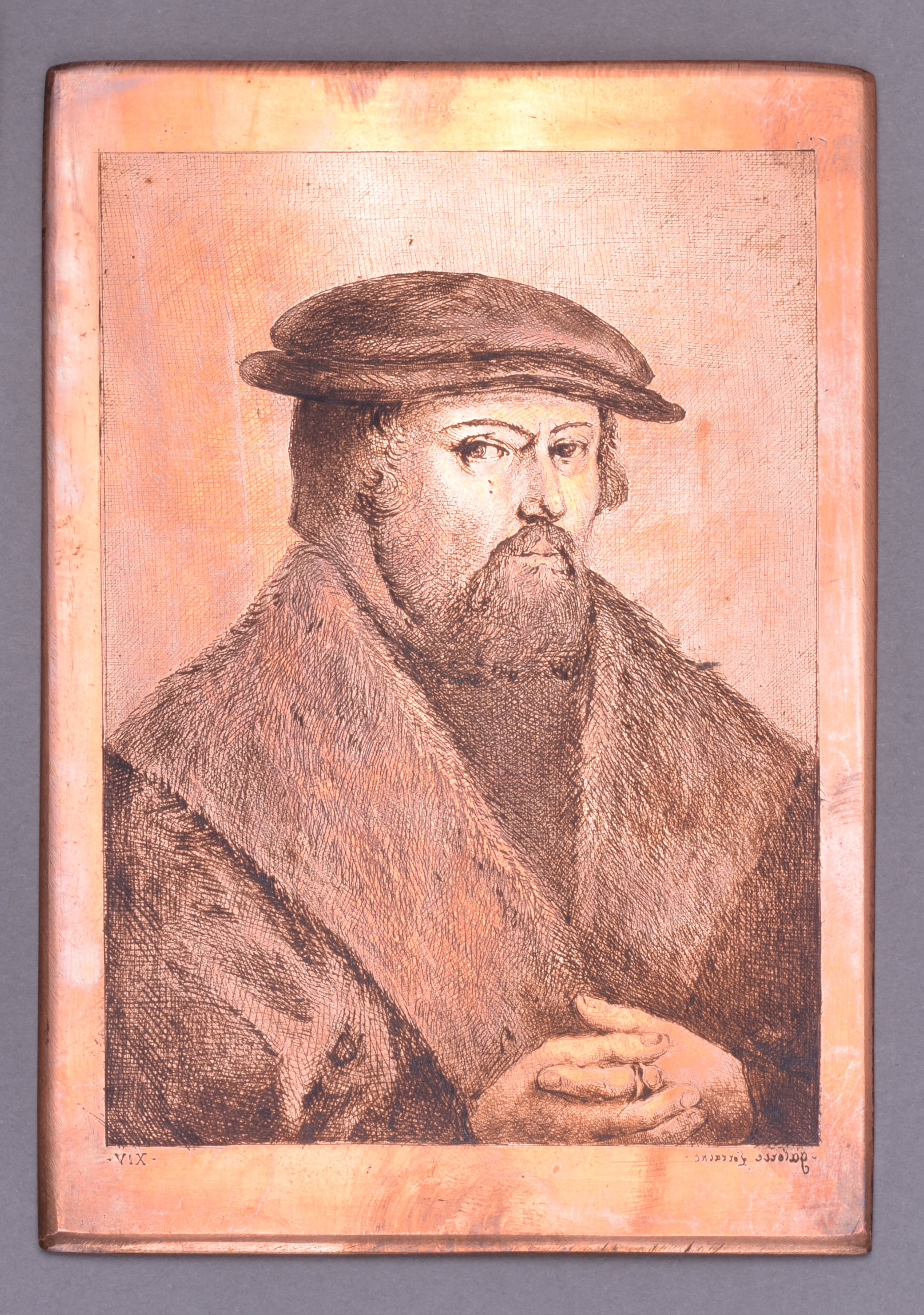 Portrait d'homme barbu d'Holbein, Charles François Friry, 1862 vers,1871
