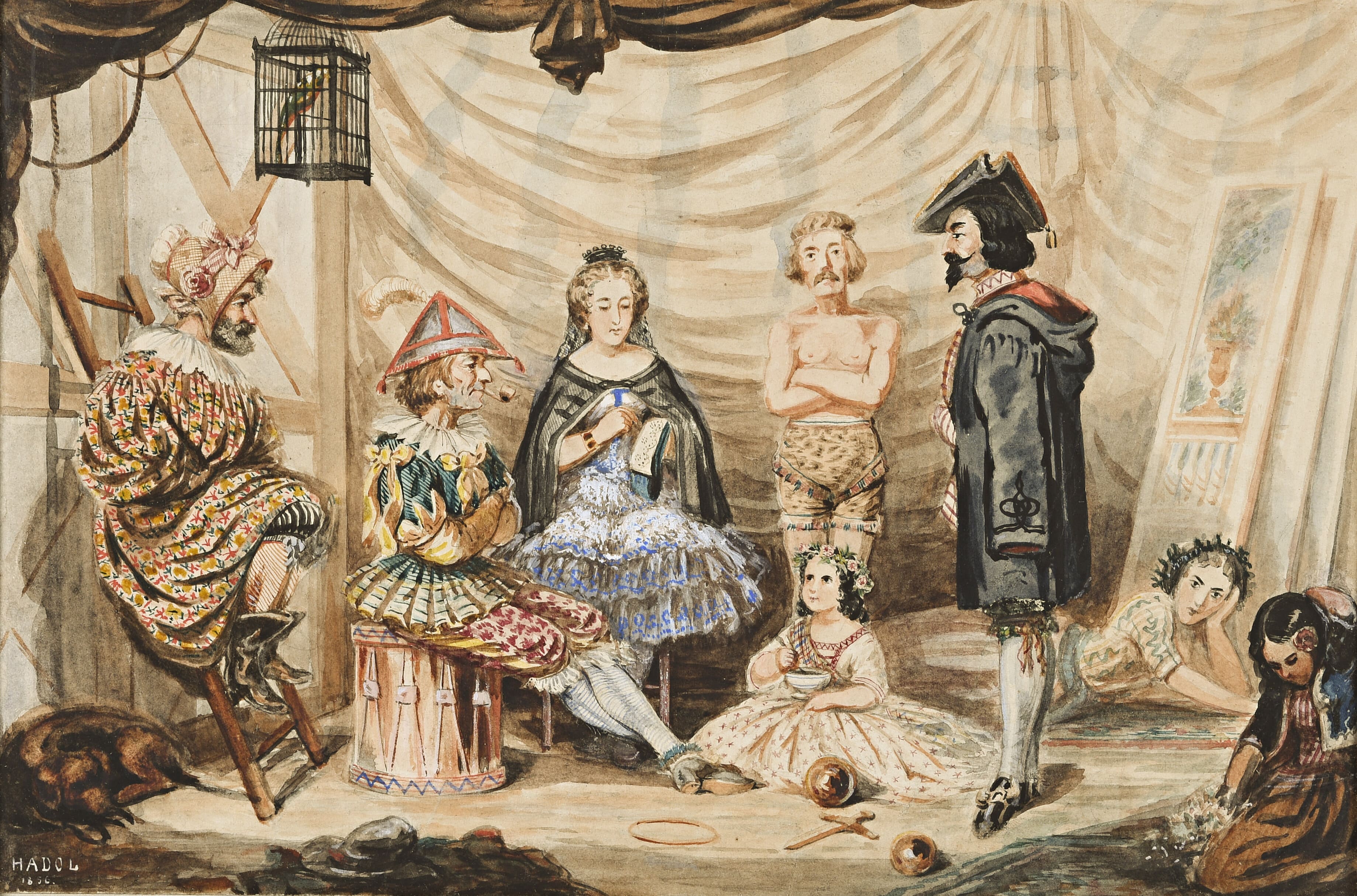 Les Bohémiens au repos, Paul Hadol, 1856