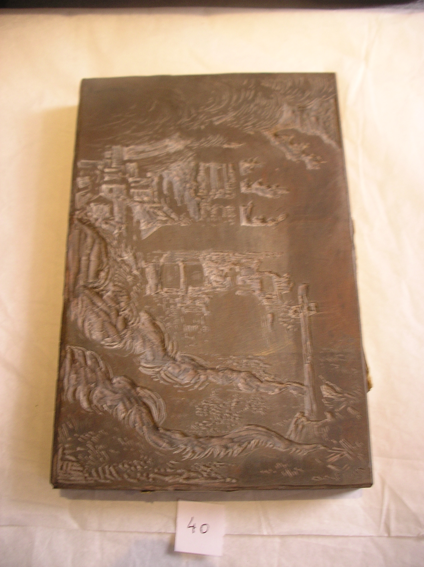 Lot de 2 matrices de plaque représentant Frère Vent, Pierre Waidmann, 1932