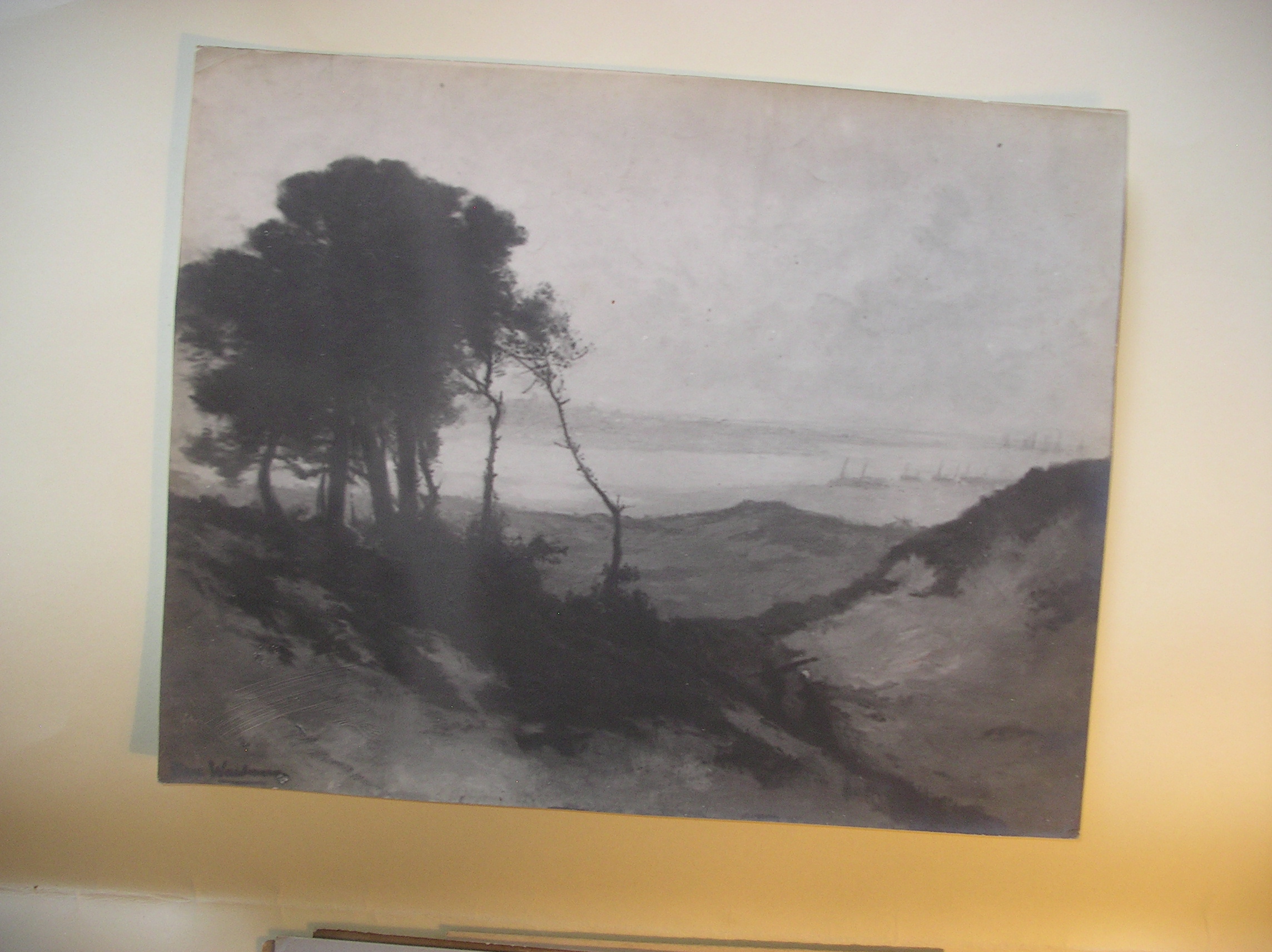 Dans les dunes à Etaples. Tableau de Pierre Waidmann