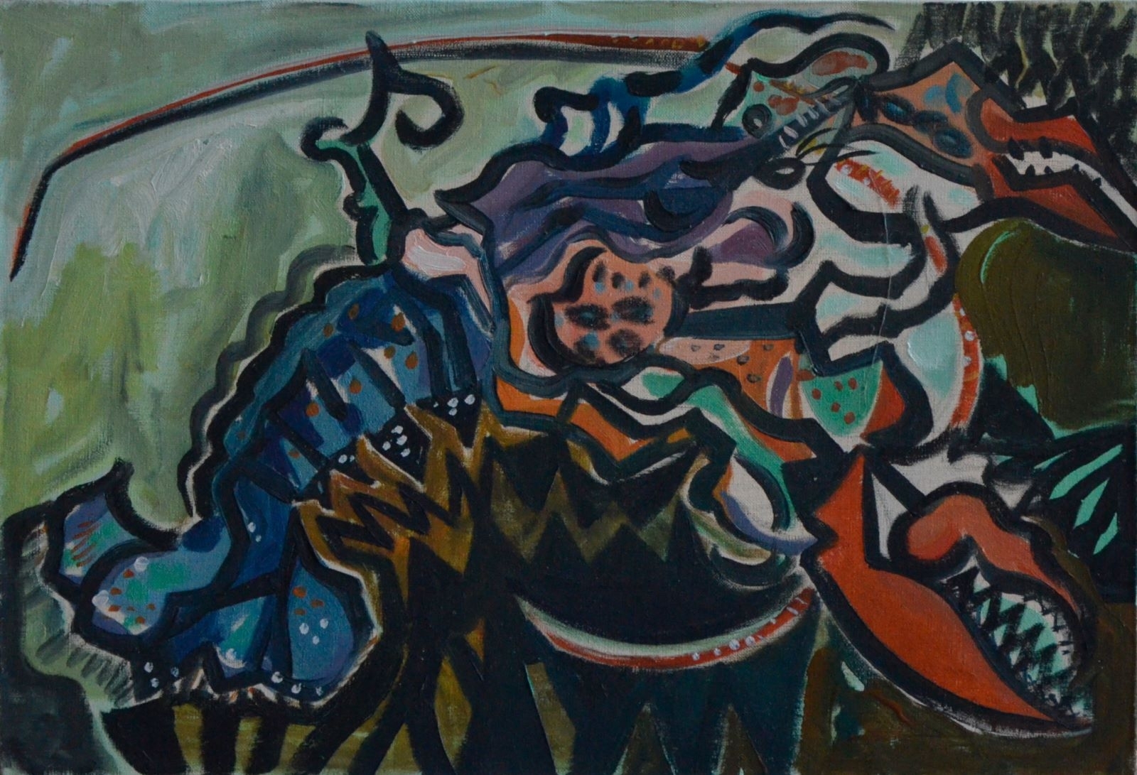 Homard bleu et petits poissons, Roland Venner, 1968 de