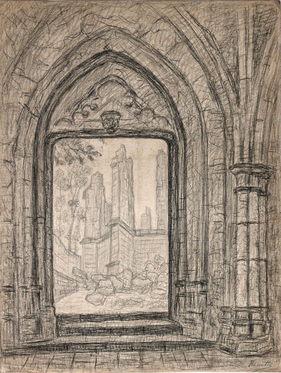 Saint-Dié, Cloître II (titre factice), Charles Peccatte, 1945