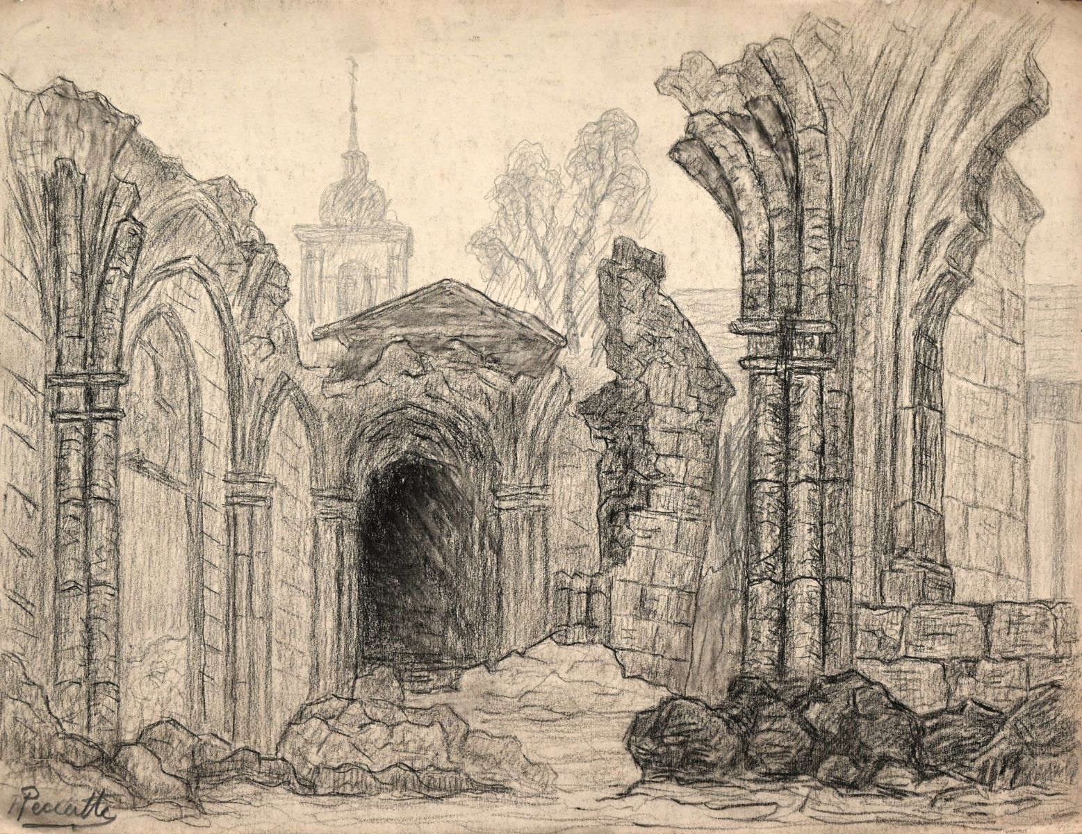 Saint-Dié, Cloître IV (titre factice), Charles Peccatte, 1945