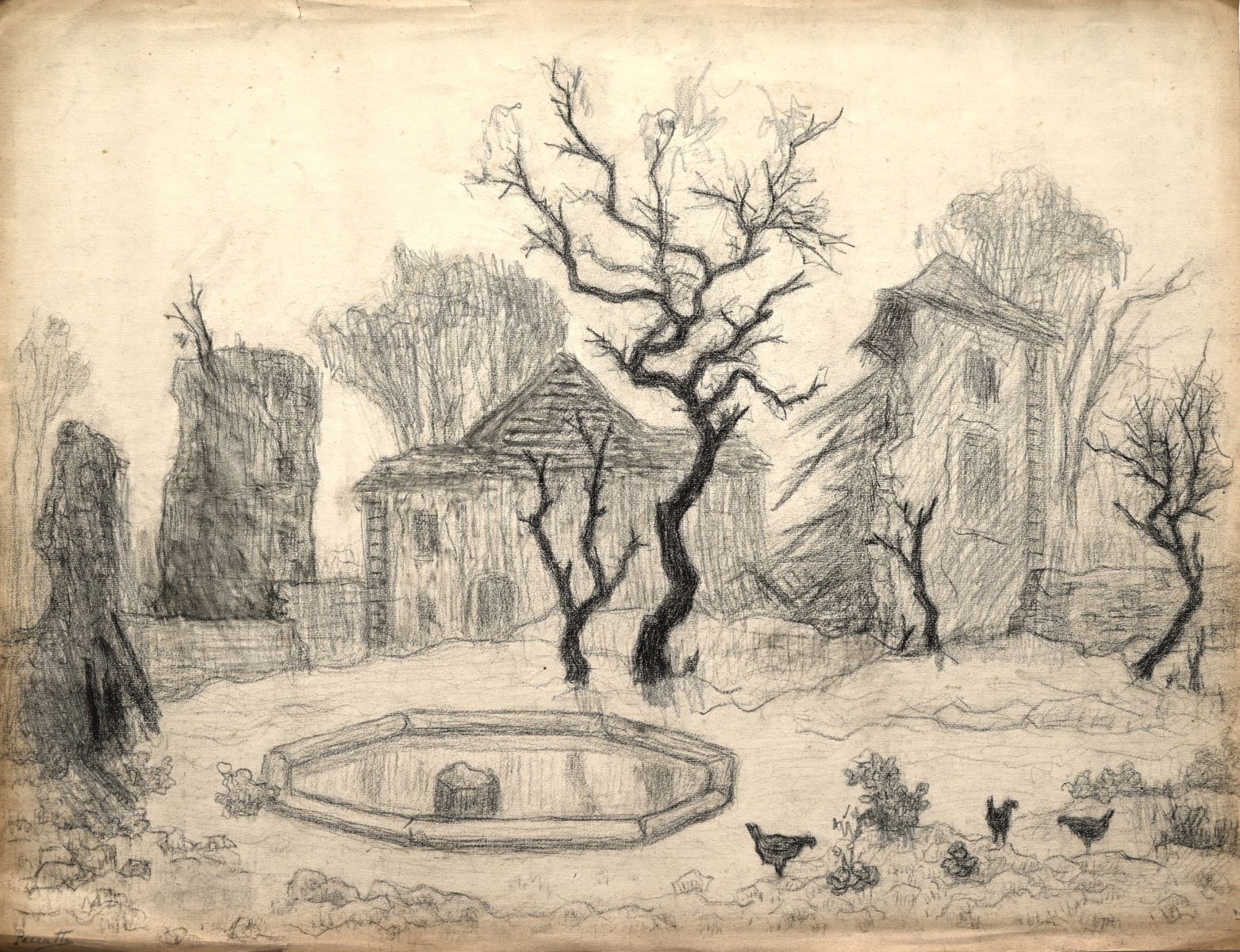 Saint-Dié, ruines III (titre factice), Charles Peccatte, 1945