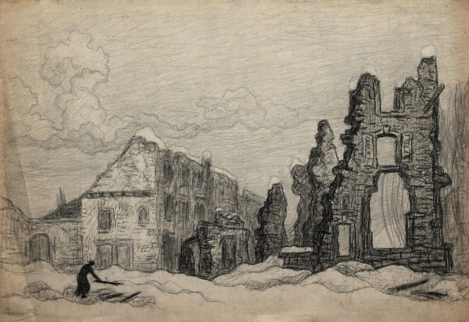 Saint-Dié, Maison de l'Ex Voto (titre factice), Charles Peccatte, 1945