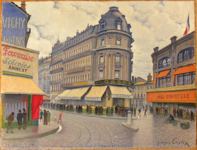 Le carrefour des rues de Rémusat et d'Alsace et Lorraine, Georges Castex, 1941