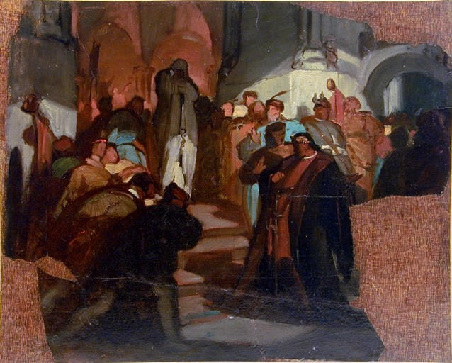 Scène dans un château ou une église_0