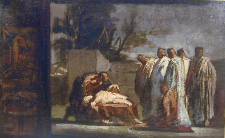 La mort de saint Sébastien, les patriciens devant le corps du martyr_0