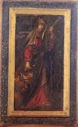 Trois panneaux de tabernacle : le Christ (au centre), saint Bartholomée (à droite), sainte Marthe (à gauche)_2