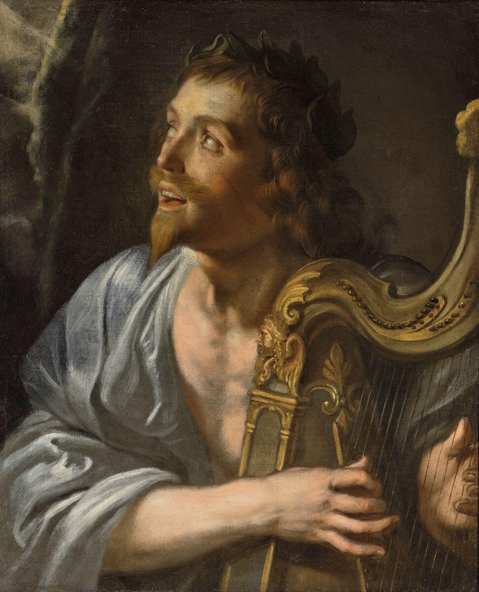 David jouant de la harpe, Jacob Jordaens, 1600 de,1699 à