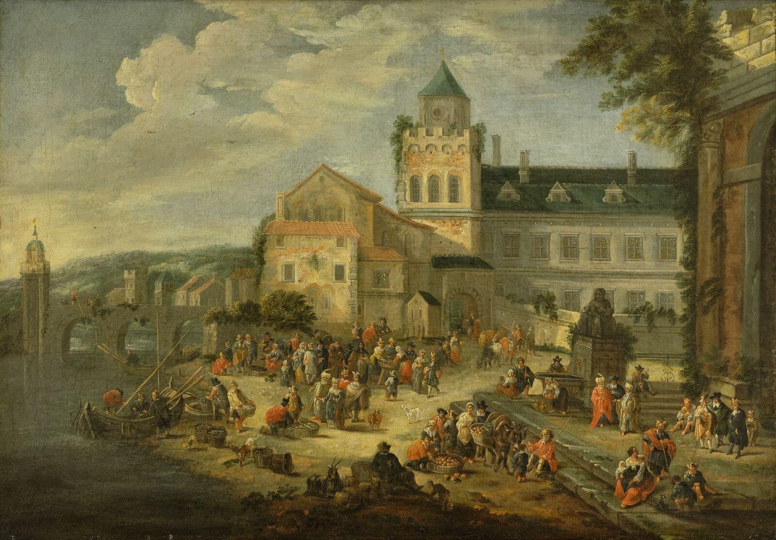 Vue d'un port méditerranéen, Mathys Schoevaerdts, 1600 de,1699 à