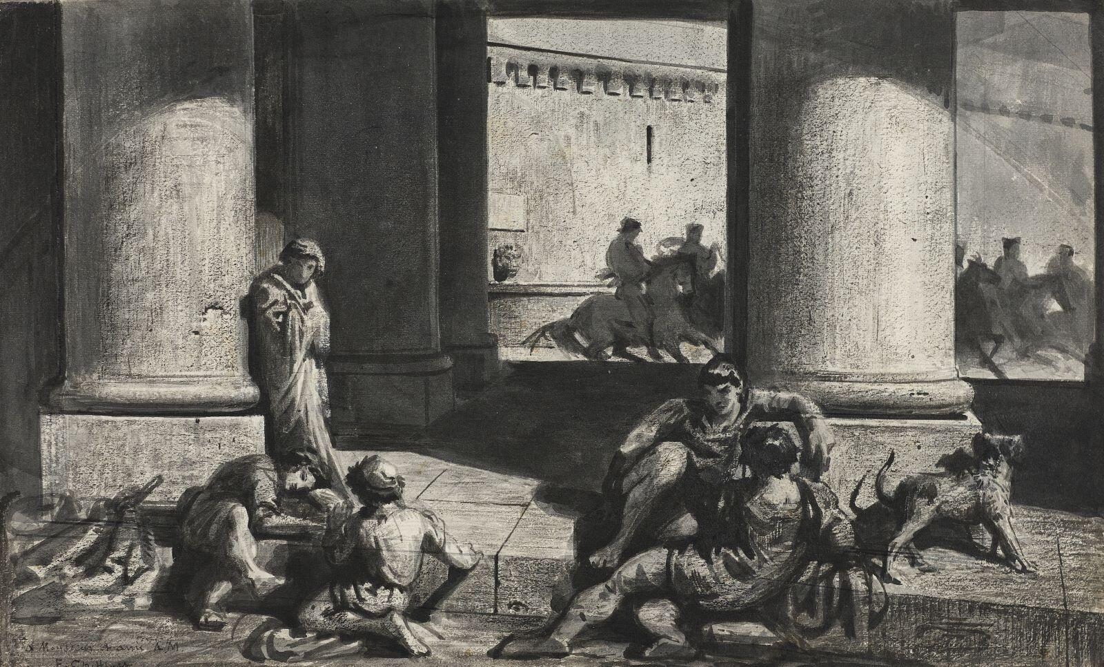 Scène romaine, François-Nicolas Chifflart, 1850 de,1899 à