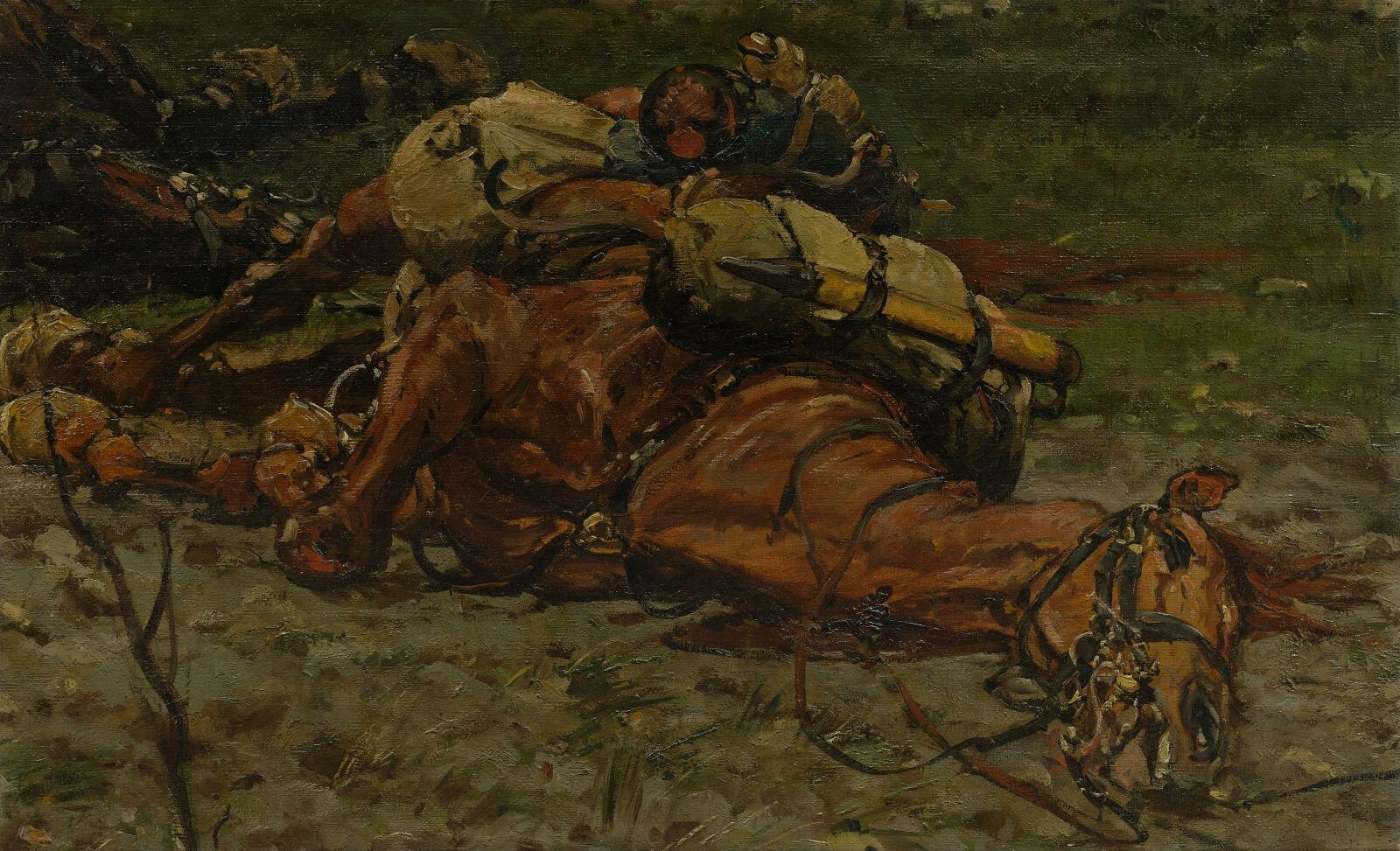 Cheval mort, Alphonse Marie de Neuville, 1883 vers
