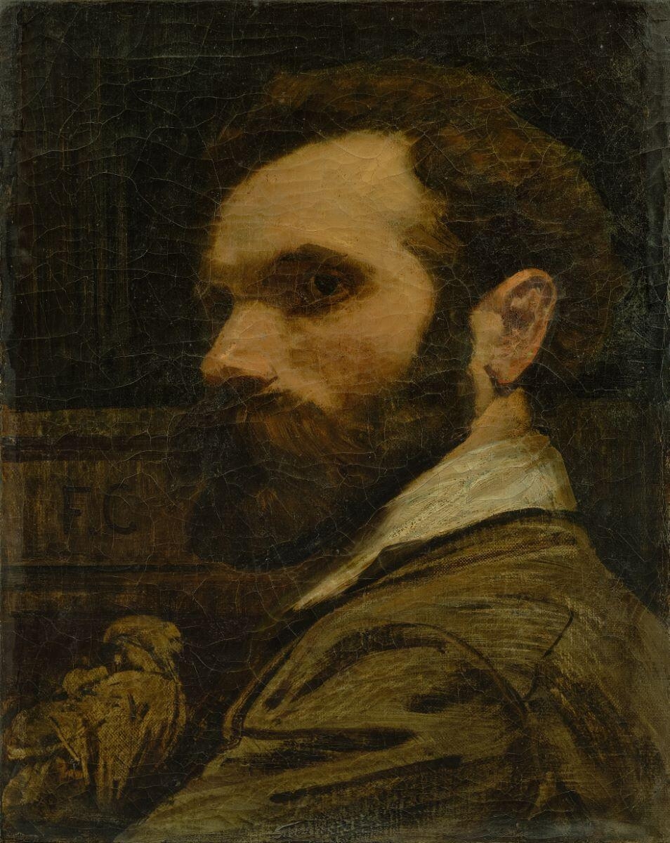 Portrait masculin, un sculpteur, François-Nicolas Chifflart, 1852 de,1855 à