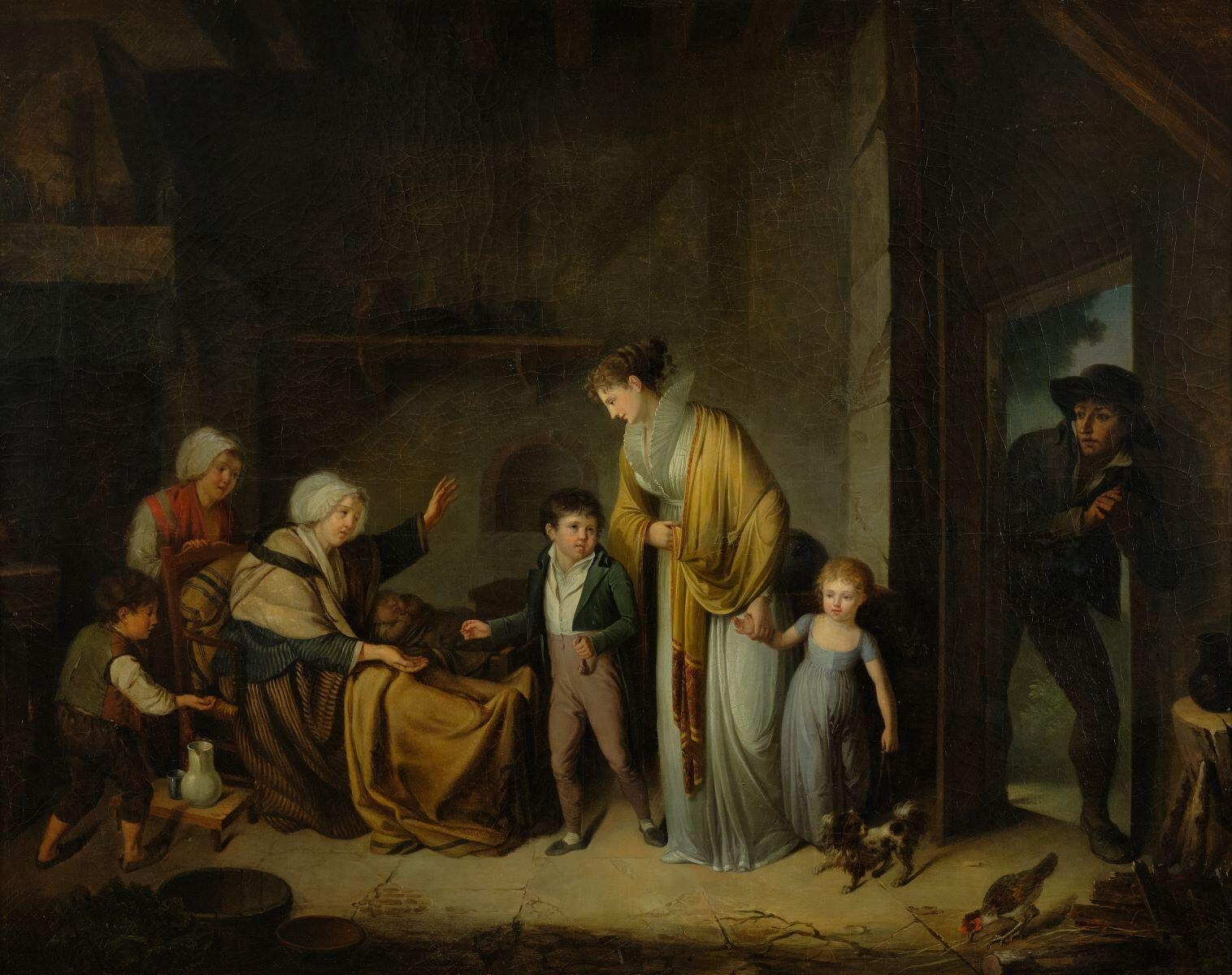 La leçon de bienfaisance, Henri Nicolas Van Gorp, 1775 de,1825 à