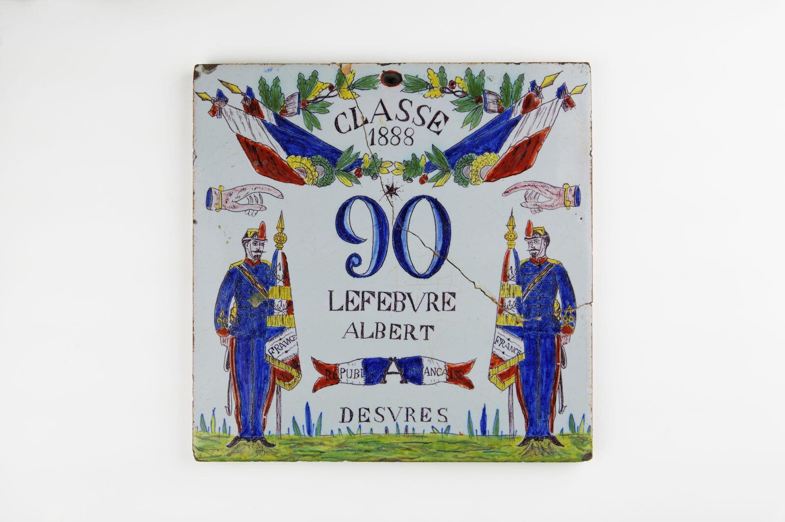 Carreau du conscrit Albert Lefebvre ; Plaque commémorative du soldat Albert Lefebvre (ancien titre)_0