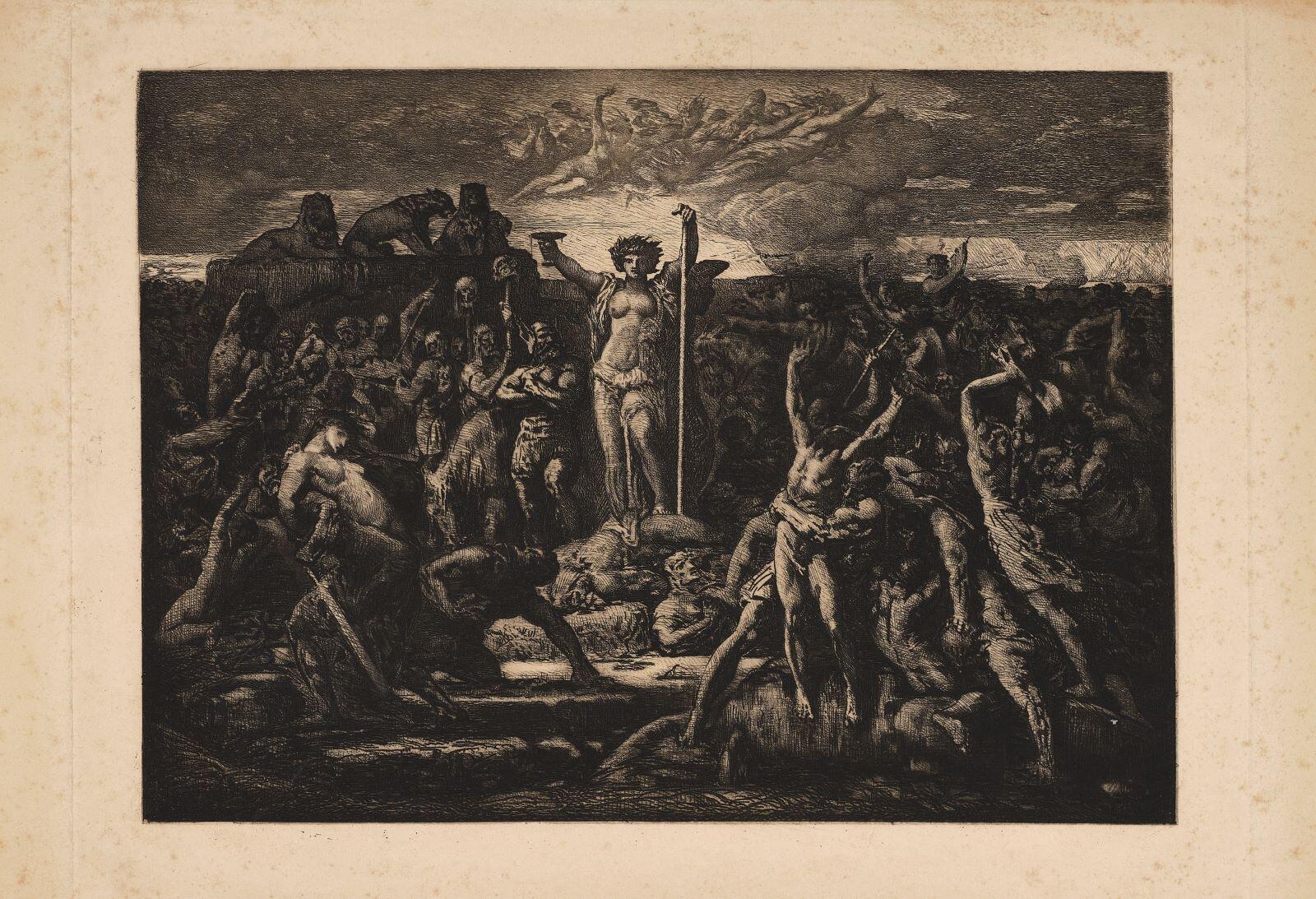 Scène allégorique, François-Nicolas Chifflart, 1850 de,1899 à