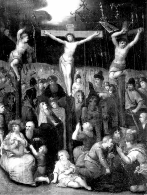 Christ en croix entre deux larrons, Louis de Caullery, 1er quart 17e siècle