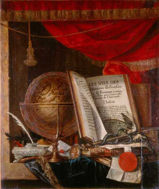 Objets servant à l'étude, Pierre Nicolas Huilliot, 1722