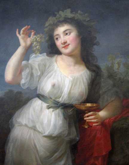 Une jeune personne en Bacchante, Robert Lefevre, 1790