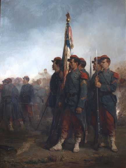 La Garde du drapeau, Alexandre Protais, 1876