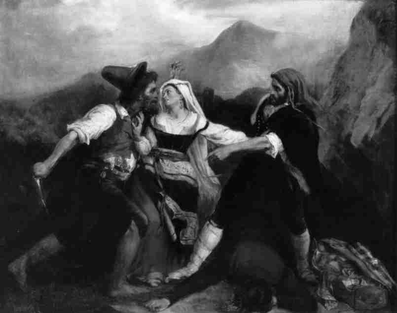 Scène de brigandage, Александр-Мари Колен, 1829