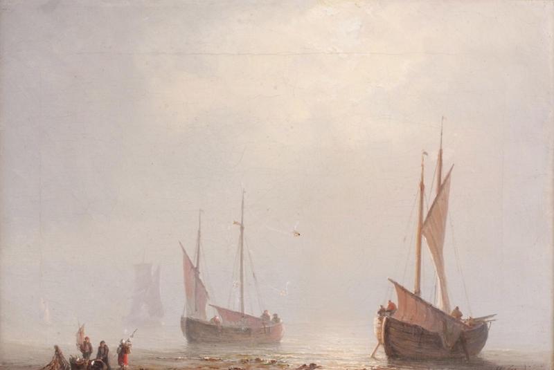 Pêcheurs à marée basse, Henriette Gudin, 2e quart 19e siècle, 2e moitié 19e siècle