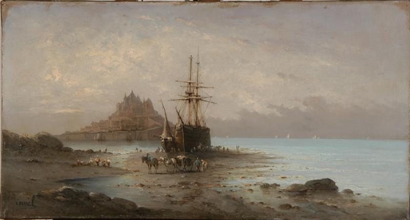 Navires échoués devant le Mont-Saint-Michel_0