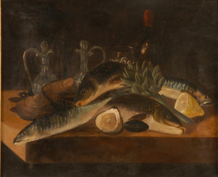 Nature morte aux maquereaux et artichaut_0