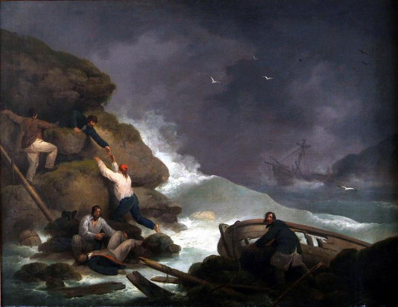 A shipwreck off the Isle of Wight, George Morland, 4e quart 18e siècle, 1er quart 19e siècle