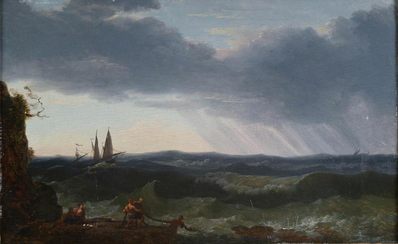 Retour de pêche, ciel orageux, Nicolas Antoine Taunay, 2e moitié 18e siècle, 1ère moitié 19e siècle