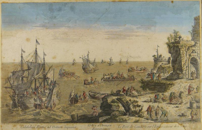 Vue d'Optique représentant Le Port de Caudebec sur l'embouchure de la Seine_0